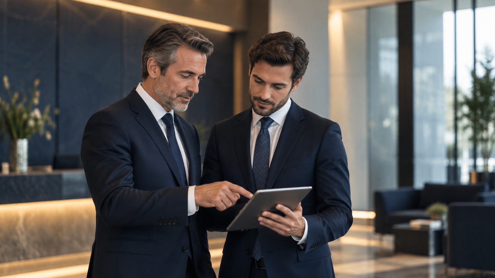 Due professionisti discutono di un progetto